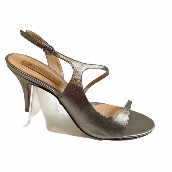 Schultz cocktail silver stiletto strappy shoes - Picture 1 of 10